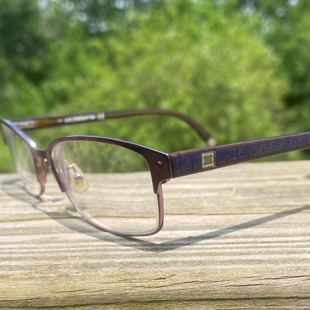 Liz Claiborne purple half rim glasses frames L367 0FS7